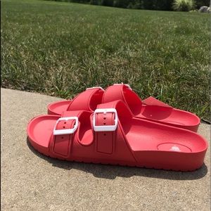 Peach sandals//brand new